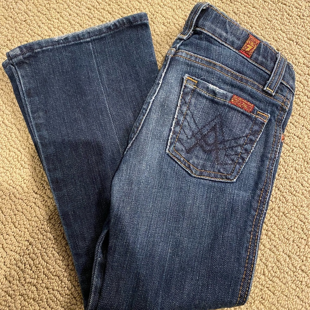 Girls 7 for all Mankind boot cut jeans